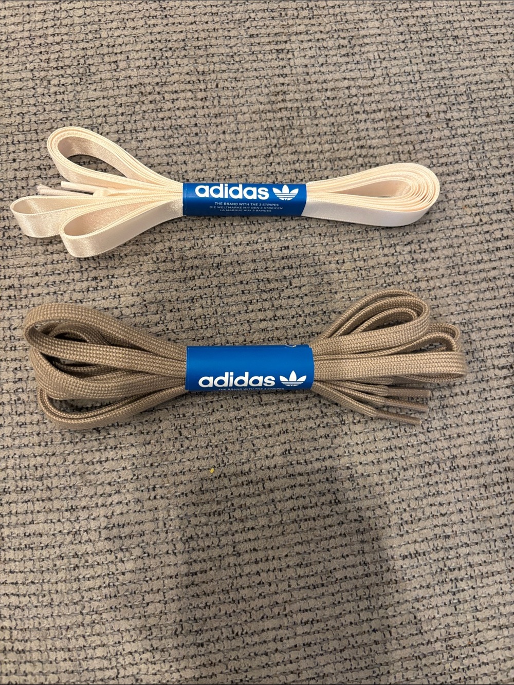 adidas  Shoelaces in Cream and Tan